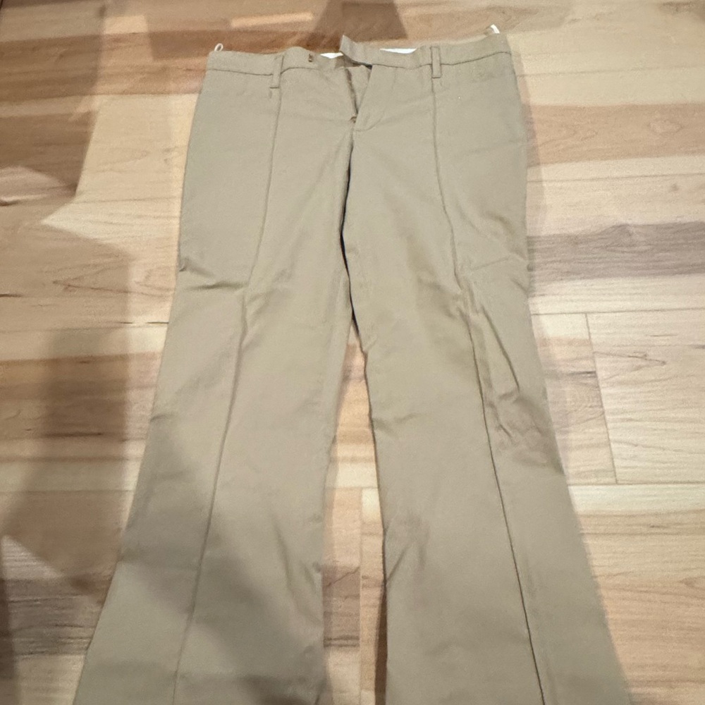 Prada Beige and White Trousers